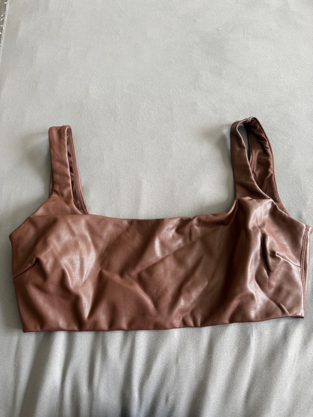 SKIMS Brown Square-Neck Bralette